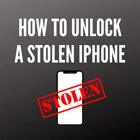 Can a stolen phone be unlocked?